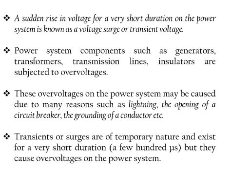 SOLUTION: Causes of overvoltages in power system - Studypool