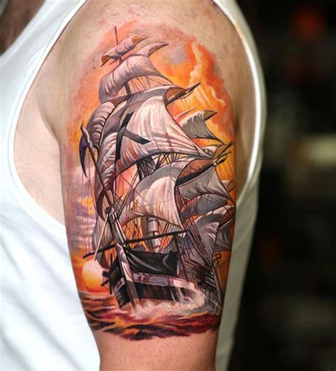 40 Tatuajes de barcos con diferentes diseños y sus significados