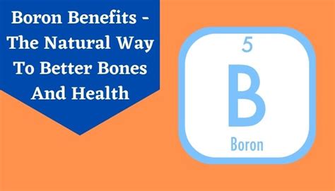 Boron Benefits: Top 5 Health Benefits Of Boron For Men & Women | Livlong