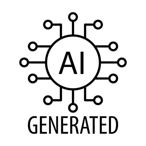 Artificial intelligence generated icon vector AI sign for graphic ...