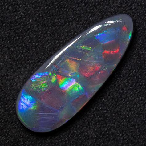 4.94 ct black opal drop shape 20x8x4mm - Black Opal Direct