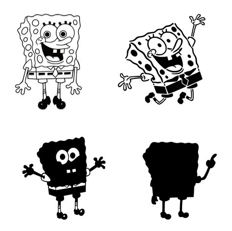 Spongebob Black and White SVG – MasterBundles