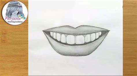 Smile lips sketch for Beginners/ EASY WAY TO DRAW SMILE LIPS - YouTube