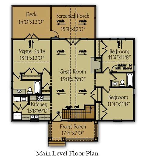 3 Bedroom Lake Cabin Floor Plan | Max Fulbright Designs