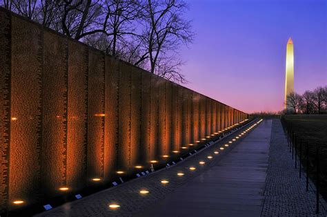 Vietnam Veterans Memorial At Sunset Photograph by Mountain Dreams