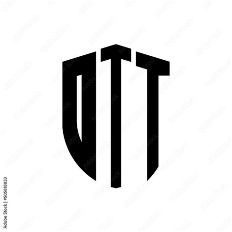 OTT letter logo design. OTT modern letter logo with black background ...