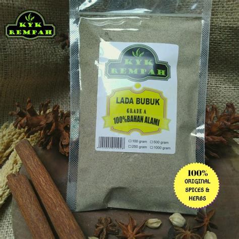 Jual Lada / Merica / Ground White Pepper / Rempah/Kyk Rempah | Shopee ...