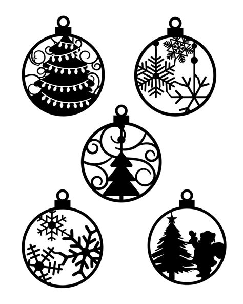 Christmas Ornaments 8x10 stencil