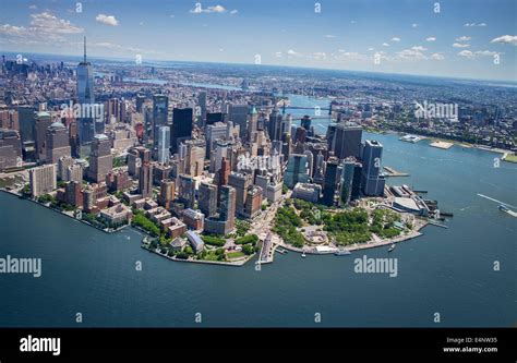 USA, New York, New York City, Aerial view of Manhattan and New York ...