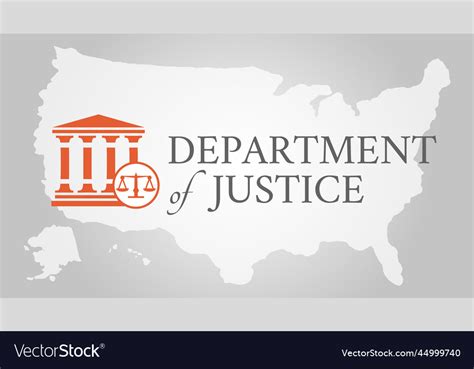 American department of justice background Vector Image