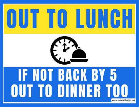 Funny Lunch Break Signs | FREE Download