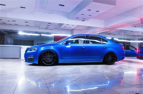 Custom Parts Giving Blue Skoda Octavia a Distinctive Appearance — CARiD ...