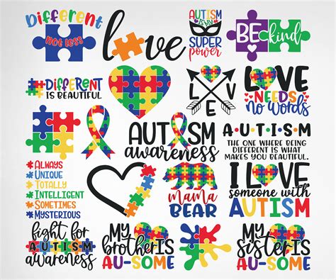 Prints My Sister Is Au-Some Svg/Eps/Png/Dxf/Jpg/Pdf Autism Quote Autism ...