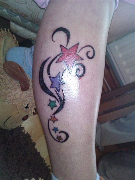 Outstanding Leg Tattoo Design For Girls Star Tattoos on Leg – YusraBlog.com