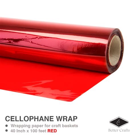 Cellophane Wrap 40"Inch x 100'Ft Mylar Sheet Cellophane Roll Great ...