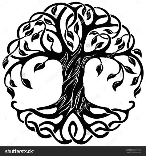 Tree Of Life With Roots Clipart | Árbol de la vida céltico, Símbolos ...