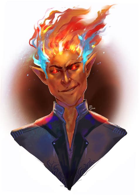 [RF] Smoke, the Fire Genasi : r/characterdrawing