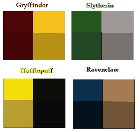 Hogwarts House colors base by airbender01 on DeviantArt