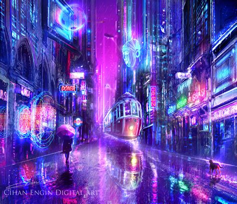 Concept Art Cyberpunk City Street