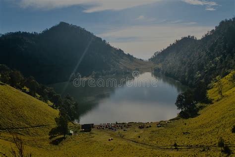 Ranu kumbolo, semeru stock image. Image of kumbolo, morning - 201612465