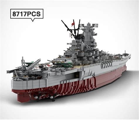 WW2 Yamato Battleship MOC Brick Set – Toy Brick Lighting