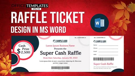 How to Design Raffle Ticket in MS Word | Cash Prize Raffle Draw - YouTube