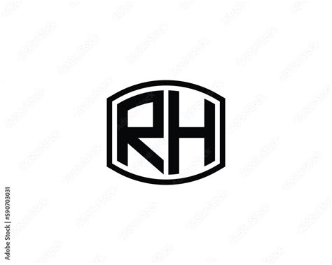 RH Logo design vector template Stock Vector | Adobe Stock