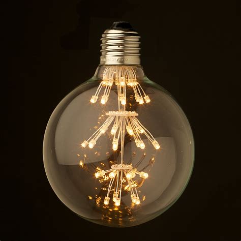 Dimmable 3 Watt Vintage LED E27 Clear 95mm Round bulb