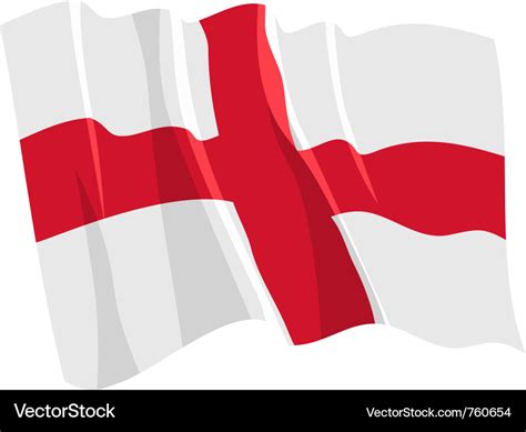 Political waving flag of england Royalty Free Vector Image