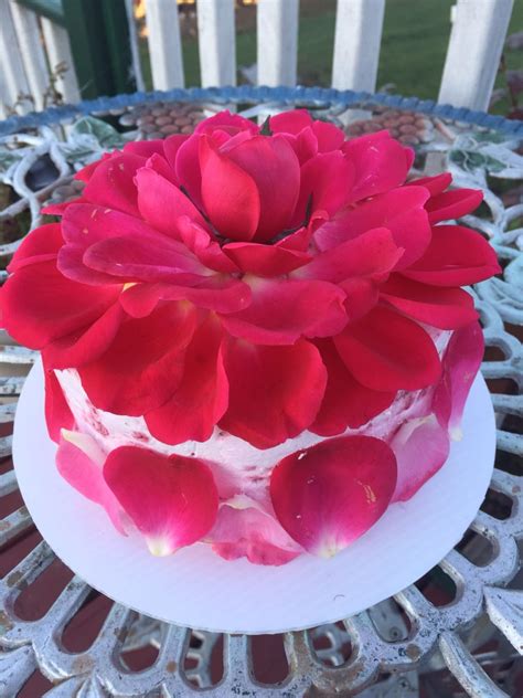 Rose petal birthday cake | Rose petals, Birthday cake, Cake