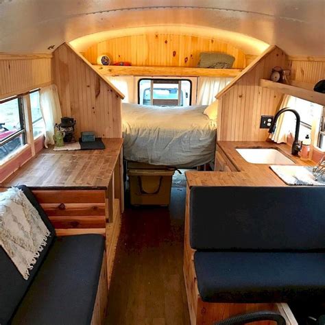 49 Awesome Bus Campers Interior Ideas (21) - Yellowraises | Van life ...