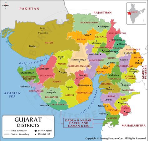 Gujarat District Map Gujarat Political Map | Porn Sex Picture