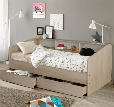 NEW Light Oak Bevel Single Bed with Storage - VIC Furniture,Beds | eBay