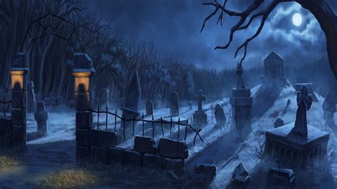 Creepy Graveyard Wallpaper