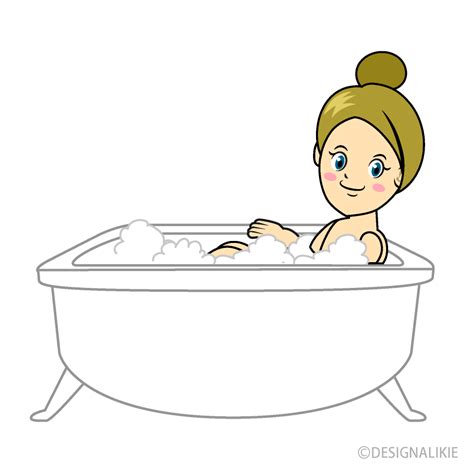 Woman Bubble Bath Clipart - pic-dink