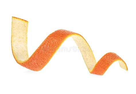 Peel of Fresh Orange Fruit on White Background Stock Image - Image of ...