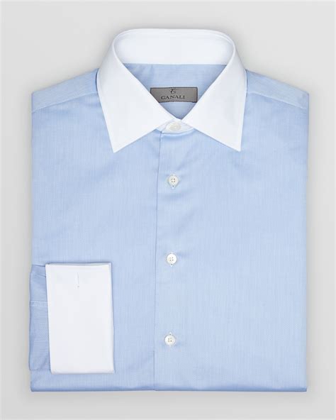 Canali Lightweight White Collar Dress Shirt - Regular Fit | Bloomingdale's