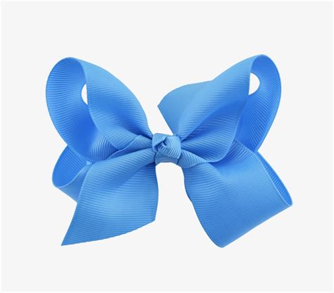 Grosgrain Ribbon Hair Bow Large - Blue Hair Bow Png Transparent PNG ...