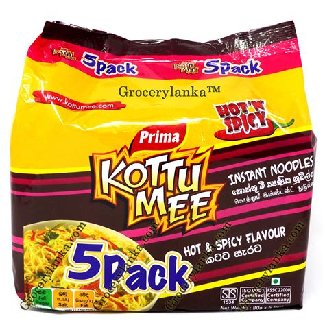 Prima Kottu Mee Hot & Spicy Flavor 5 Packs | Grocerylanka