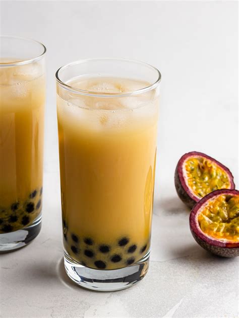 Passion Fruit Bubble Tea (Sugar-Free) | Foodaciously