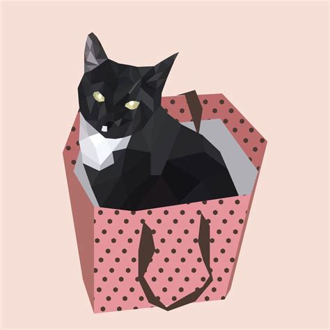 black cat in the bag 15318322 Vector Art at Vecteezy