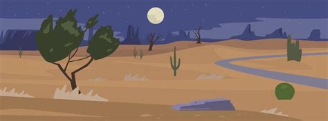 Desert Night Vector Art, Icons, and Graphics for Free Download