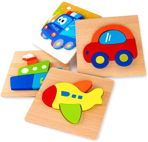 Afufu Wooden Jigsaw Puzzles for Toddlers 1 2 3 Years Old, Boys &Girls ...