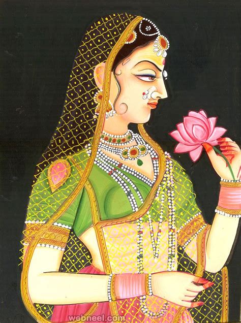 Rajasthani Paintings - Style of Traditional Indian Paintings. Madhubani ...