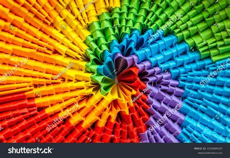 3d Origami Modules Handmade Rainbow Color Stock Photo 2218496147 ...