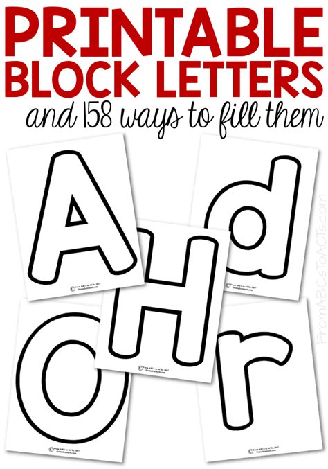 Learning the Letters of the Alphabet with Block Letters - From ABCs to ACTs