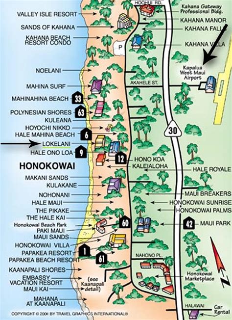 Honokowai Tourist Map - Honokowai • mappery