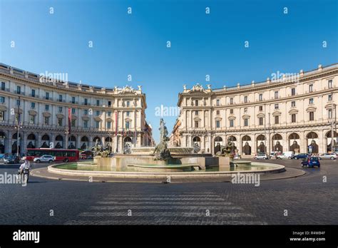 Fountain of the Naiads, Piazza della Repubblica, Rome, Italy Stock ...