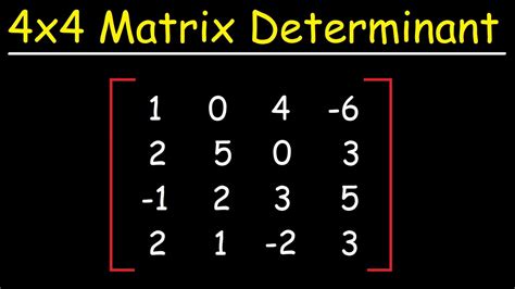 How To Find The Determinant of a 4x4 Matrix - YouTube