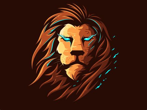 lion head logo design vector by avante speed on Dribbble